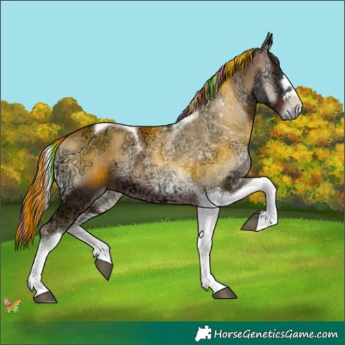 Horse Color:Painted Liver Red Onyx Ice Tobiano 