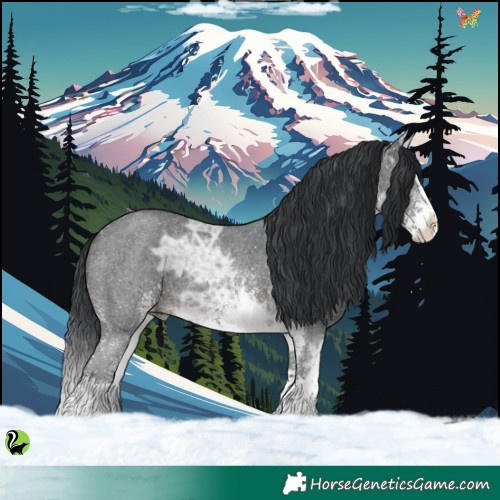 Horse Color:White Spotted Brown Ice Splash 
