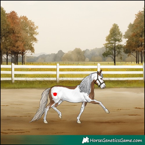 Horse Color:Chocolate Palomino Sabino Frame 