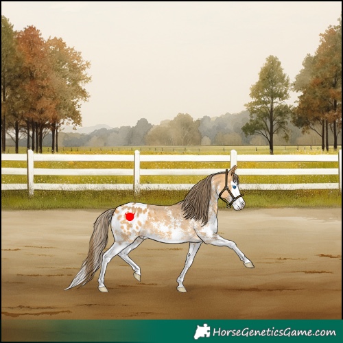 Horse Color:Buckskin Sabino Splash Blanket 