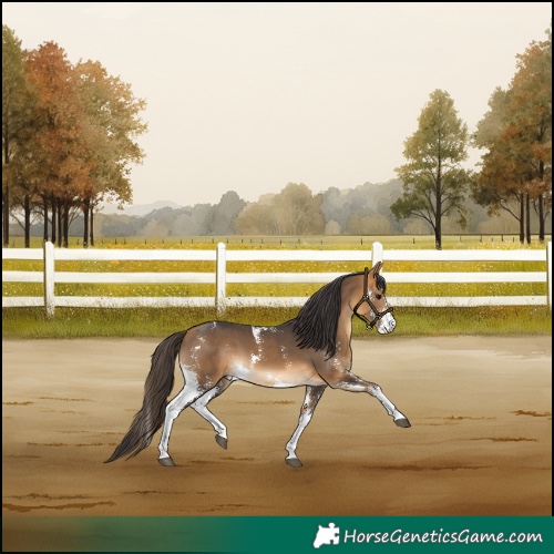 Horse Color:Buckskin Sabino 