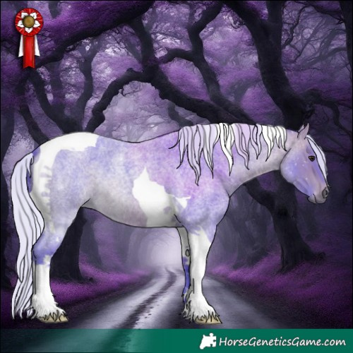 Horse Color:Watercolor Silver Bay Roan Tobiano 