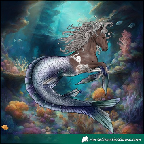 Horse Color:Platinum Chocolate Silver Brown Tobiano 