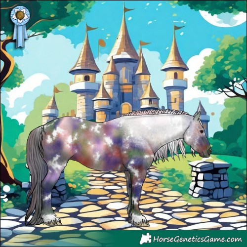 Horse Color:Nacre White Spotted Brown