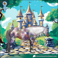 Horse Color:Nacre White Spotted Brown 