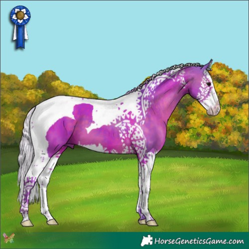 Horse Color:Watercolor Silver Black Splash Tobiano 