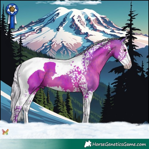 Horse Color:Watercolor Silver Black Splash Tobiano 