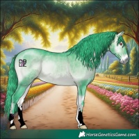 Horse Color:Watercolor Bay Chinchilla Onyx