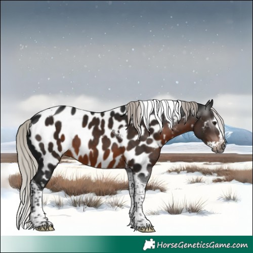 Horse Color:Gray Silver Brown Splash Tobiano Appaloosa 