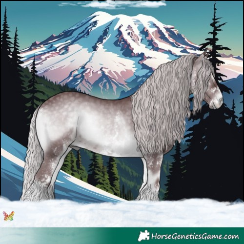 Horse Color:White Spotted Chocolate Silver Blue Onyx Chinchilla 