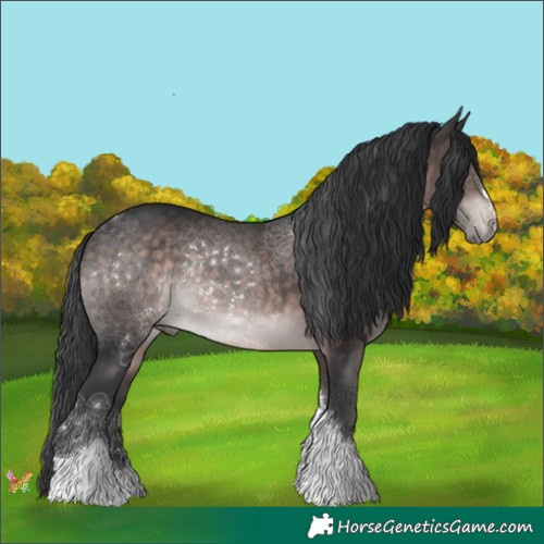 Horse Color:Platinum Brown Tobiano 