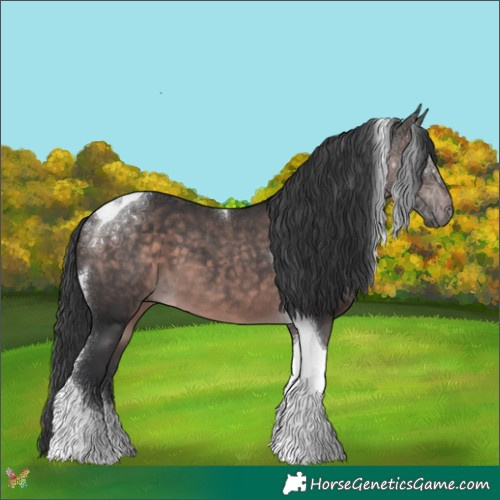 Horse Color:Platinum Brown Tobiano 