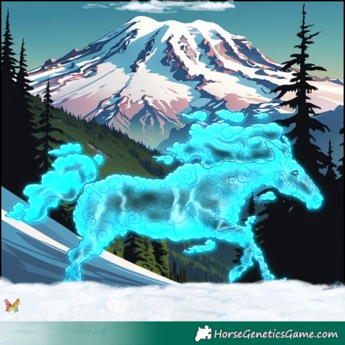 Horse Color:Void Thunderstruck Smoky Blue Onyx Tobiano Frame 