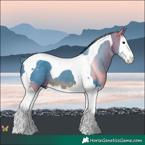 Horse Color:Watercolor Bay Splash Tobiano 
