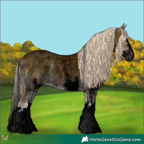 Horse Color:Void Plaid  White Spotted Palomino Roan Onyx Splash 