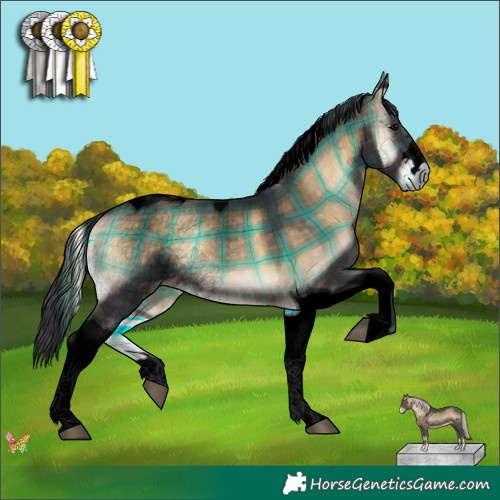 Horse Color:Void Plaid  Brown Onyx Tobiano 