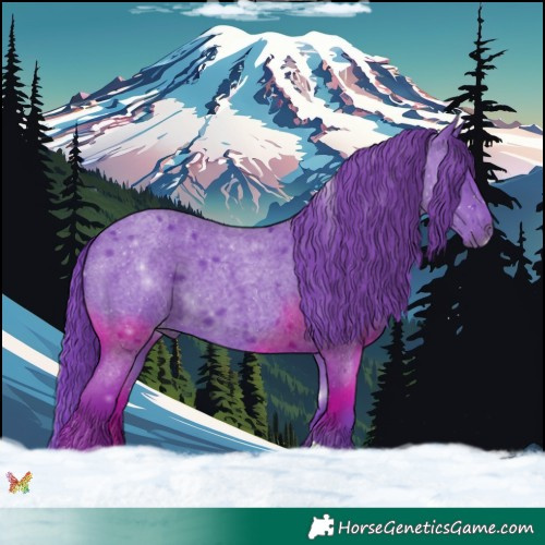 Horse Color:Watercolor Blue Roan Tobiano 