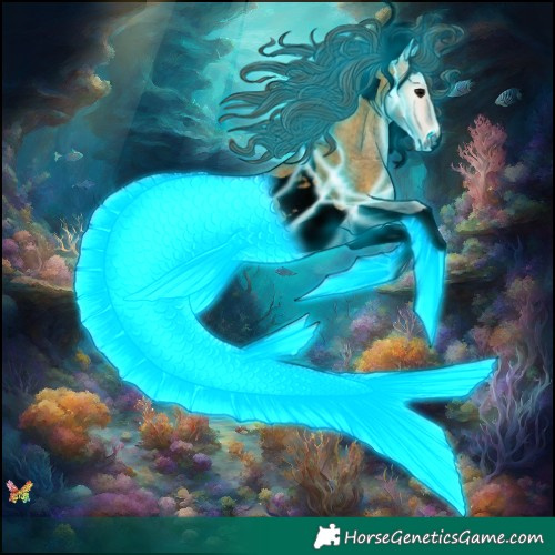 Horse Color:Void Thunderstruck Buckskin Roan Onyx Tobiano 