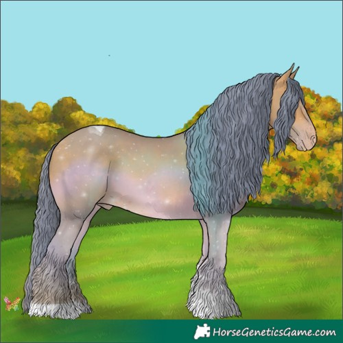 Horse Color:Watercolor Amber Champagne Tobiano 