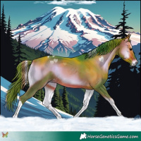 Horse Color:Watercolor Brown Onyx Tobiano