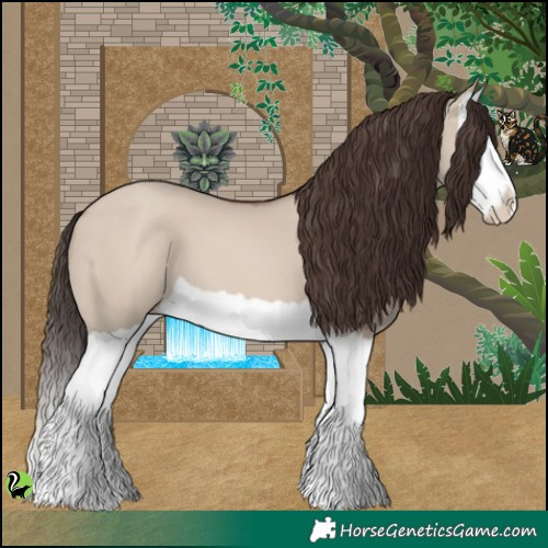 Horse Color:Classic Champagne Dun Splash 