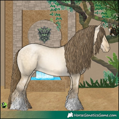 Horse Color:Buckskin Pearl Dun Sabino 