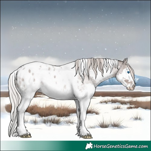 Horse Color:White Spotted Silver Blue Roan Splash Appaloosa Rabicano 