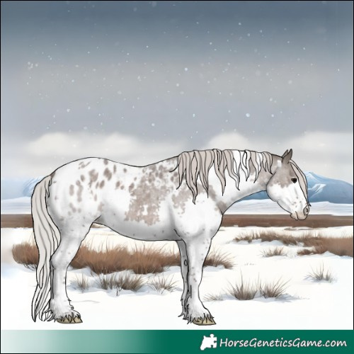 Horse Color:White Spotted Silver Blue Roan Splash Appaloosa 