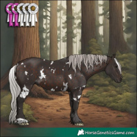 Horse Color:White Spotted Silver Brown