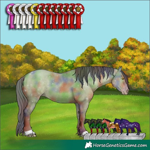 Horse Color:Nacre Sable Champagne Dun 