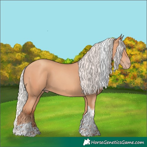 Horse Color:Silver Amber Champagne Tobiano 