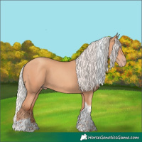 Horse Color:Silver Amber Champagne Tobiano 