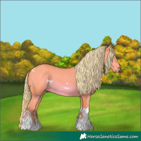 Horse Color:Watercolor White Spotted Chestnut Tobiano 