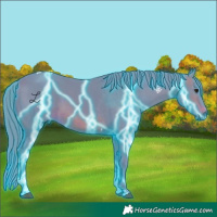 Horse Color:Thunderstruck Watercolor Brown Tobiano 