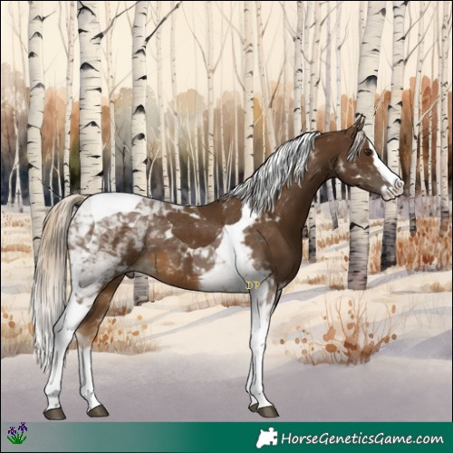 Horse Color:Chocolate Palomino Splash Tobiano 