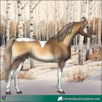 Horse Color:Chocolate Palomino Onyx Tobiano 