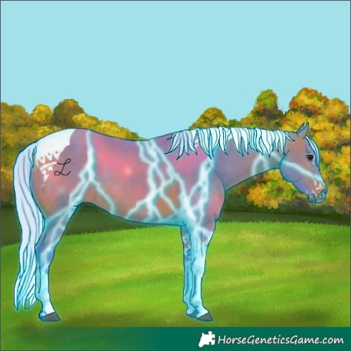 Horse Color:Thunderstruck Watercolor Silver Bay Splash Tobiano 