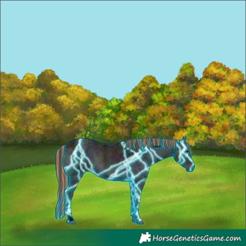 Horse Color:Void Painted Thunderstruck Midnight Red Onyx Ice 