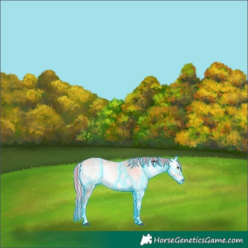 Horse Color:Void Platinum Painted Thunderstruck Silver Buckskin Ice Onyx 