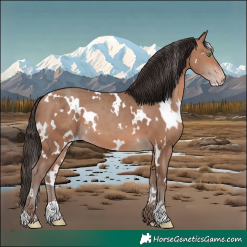 Horse Color:White Spotted Sable Champagne 