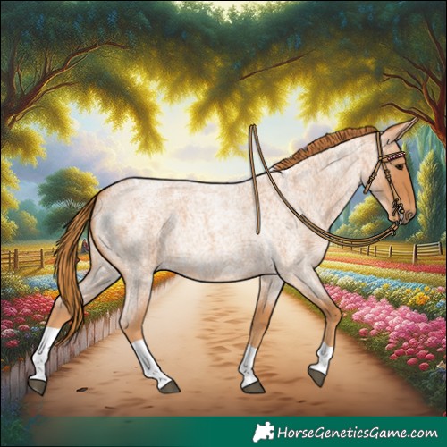 Horse Color:Red Roan Tobiano 