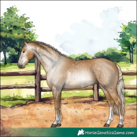 Horse Color:Gray Palomino Sabino
