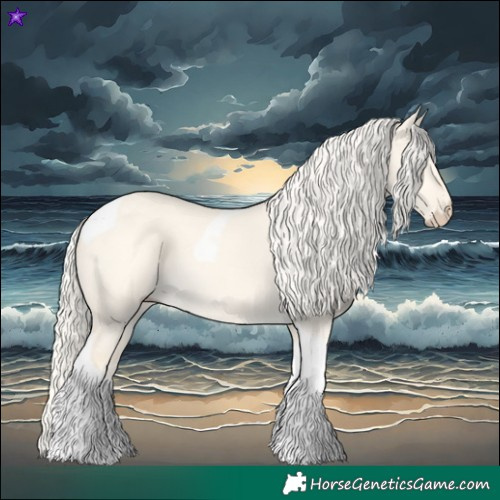 Horse Color:Cremello Dun Tobiano