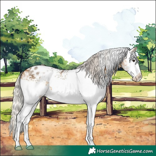 Horse Color:White Spotted Silver Buckskin Appaloosa Rabicano 