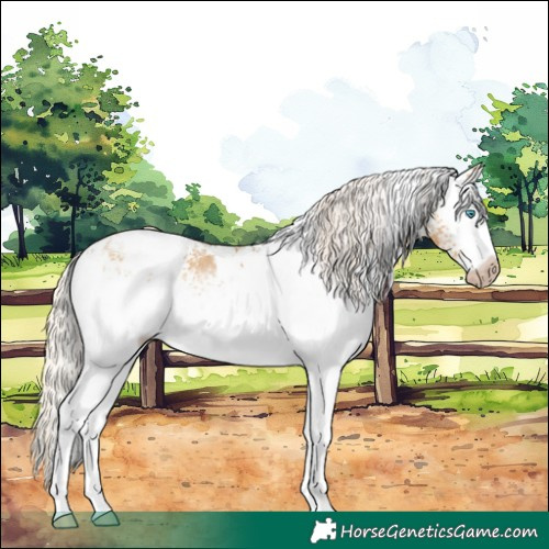 Horse Color:Gray White Spotted Silver Buckskin Pearl Appaloosa Rabicano 