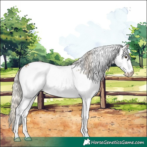 Horse Color:White Spotted Silver Buckskin Dun Near Leopard Rabicano 