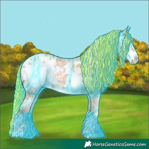 Horse Color:Painted Thunderstruck Silver Amber Champagne Ice Frame Appaloosa