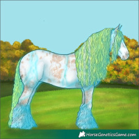 Horse Color:Painted Thunderstruck Silver Amber Champagne Ice Frame Appaloosa