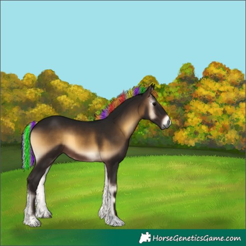 Horse Color:Gray Painted Silver Brown Onyx 