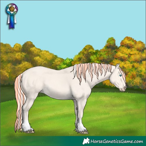Horse Color:Painted Silver Perlino Dun 